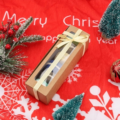 Hộp lựa chọn 25 gói Macaron Với Ruy băng Cửa sổ Xóa 6 Macaron