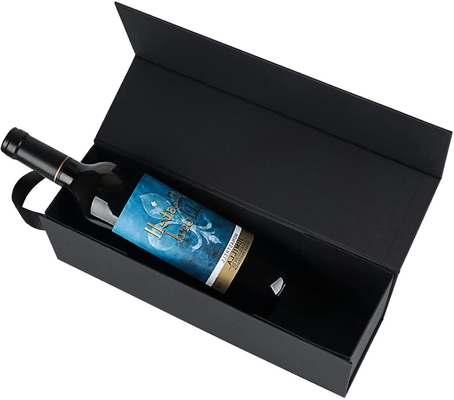 Rượu Champagne Từ tính Đóng hộp Hộp rượu có thể gập lại có nắp và tay cầm