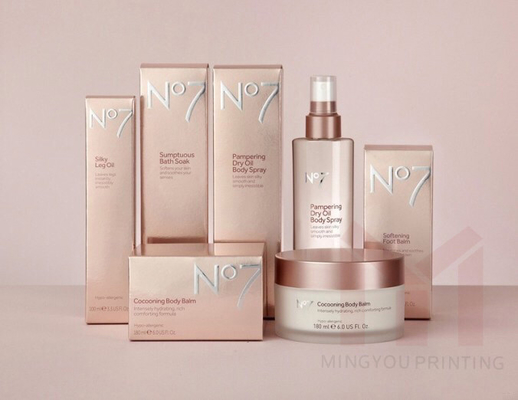Bao bì giấy sang trọng in nổi Vanity màu hồng trang điểm hộp lưu trữ mỹ phẩm