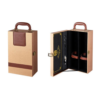 Hộp rượu da quà tặng kèm phụ kiện và bộ rượu Chai rượu 750ml