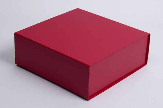 Scarlet Magnetic Nắp Hộp quà tặng bằng da Dập UV Lớp phủ vàng Lá vàng
