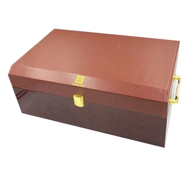 Thiết kế mới Hộp quà tặng bằng da nửa da bằng gỗ Thị trường Ả Rập