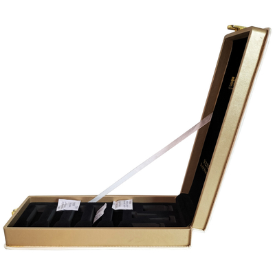 Hộp đựng đồ bằng bìa cứng Hộp trang sức bằng da nhung được in Hộp bao bì quà tặng bằng da sang trọng có dây kéo