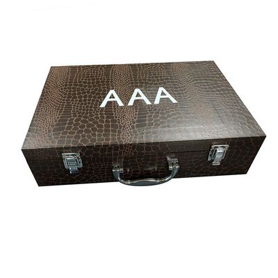 Hộp rượu da Pu 4C UV Lamination Hoàn thiện bề mặt