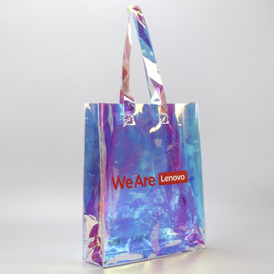 Túi mua sắm tote trong suốt Holograhicp Túi tote PVC trong suốt