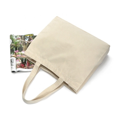 Túi tote vải trống có thể tái sử dụng Phụ nữ Túi mua sắm cotton có thể gập lại