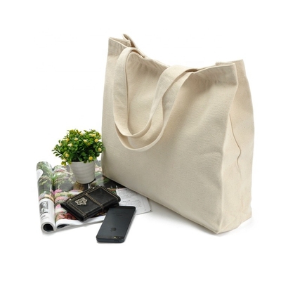 Túi tote vải trống có thể tái sử dụng Phụ nữ Túi mua sắm cotton có thể gập lại