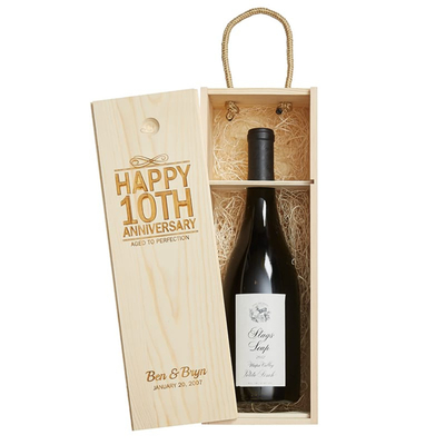 Hộp đựng rượu bằng gỗ 2 chai với bộ lưu trữ thùng có nắp Hộp quà Giáng sinh Hamper