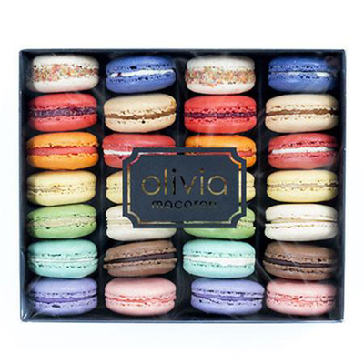 Bao bì bìa cứng sang trọng màu đen Hộp quà tặng Macaron trượt có cửa sổ