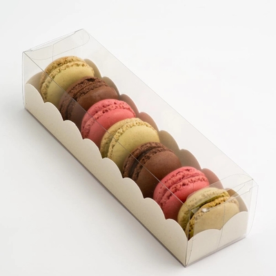 PET Đa đặc điểm kỹ thuật Bánh quy sô cô la Bánh Macaron Hộp quà tặng Bảng ngà