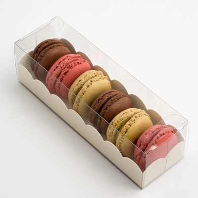 PET Đa đặc điểm kỹ thuật Bánh quy sô cô la Bánh Macaron Hộp quà tặng Bảng ngà