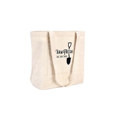 giá tốt Túi tote đi biển cho phụ nữ đeo vai Túi vải cotton tinh khiết có in logo trực tuyến