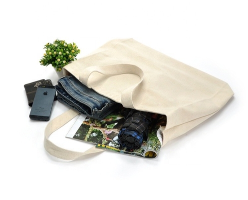 giá tốt Túi tote vải trống có thể tái sử dụng Phụ nữ Túi mua sắm cotton có thể gập lại trực tuyến