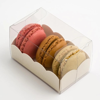 giá tốt PET Đa đặc điểm kỹ thuật Bánh quy sô cô la Bánh Macaron Hộp quà tặng Bảng ngà trực tuyến